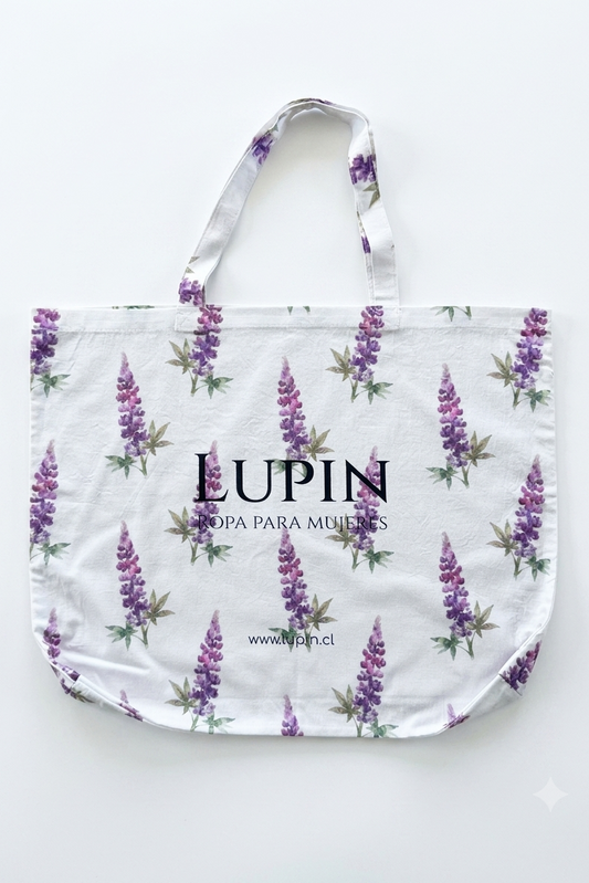 Shopper Lupin Fucsia – bolsa de tela resistente y femenina, diseño exclusivo Lupin Chile
