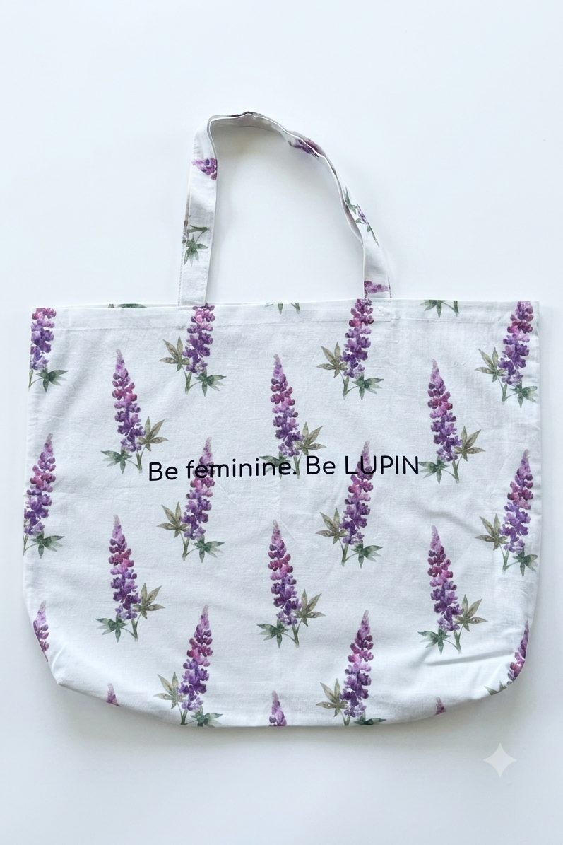 Shopper Lupin Fucsia – bolsa de tela resistente y femenina, diseño exclusivo Lupin Chile